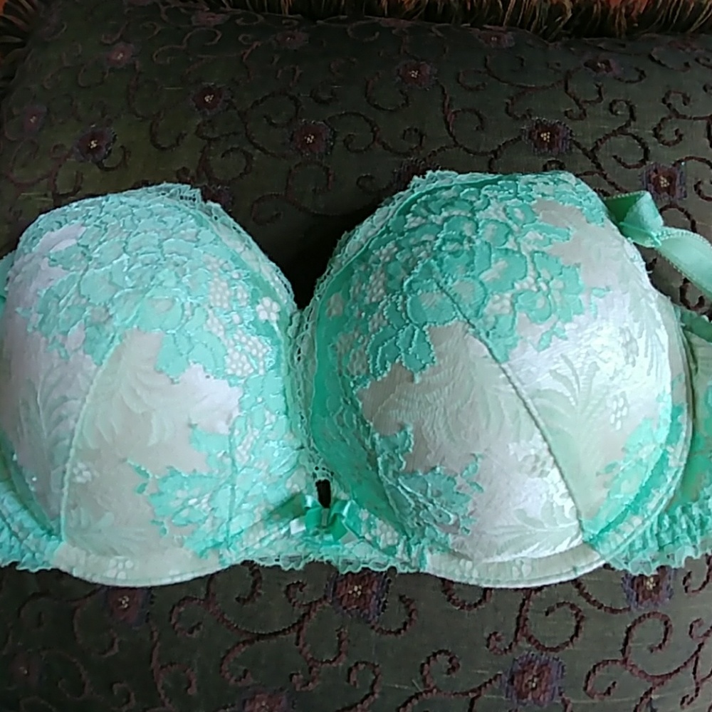 36c bra pretty lace mint green